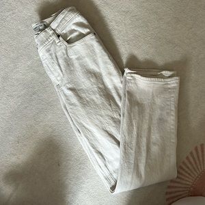 White Abercrombie Cross Waist 90s High Rise